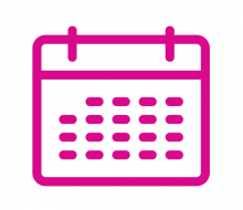Icon: events (pink line drawing of calendar)